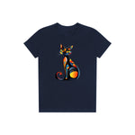 T-shirt Cat graphic 0034 - Navy