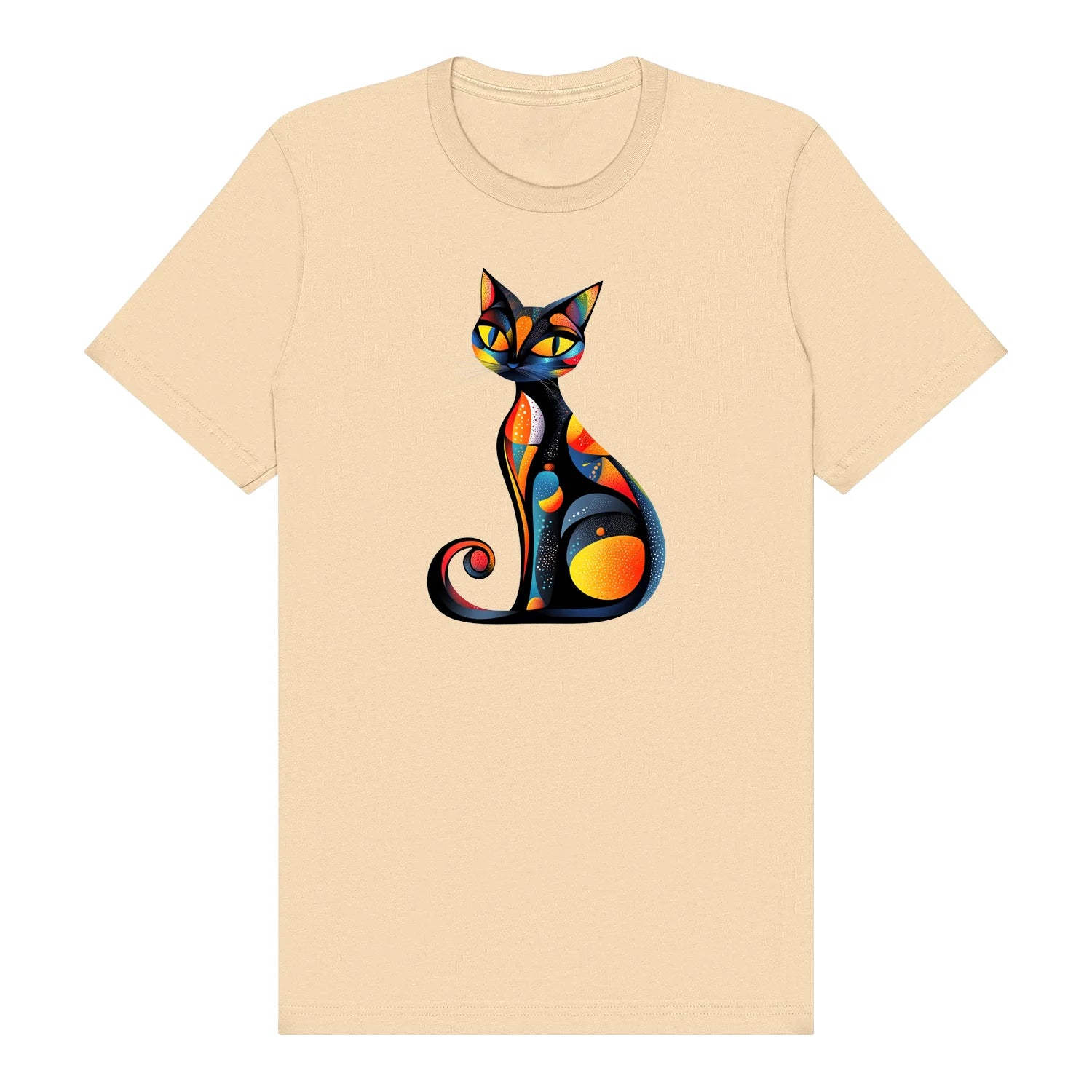 T-shirt Cat graphic 0034 - Soft Cream