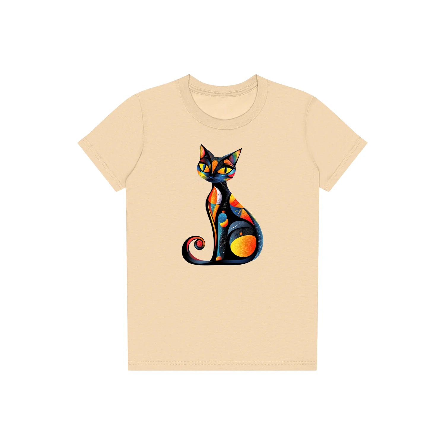 T-shirt Cat graphic 0034 - Soft Cream