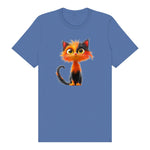T-shirt Cat graphic 0035 - Columbia Blue