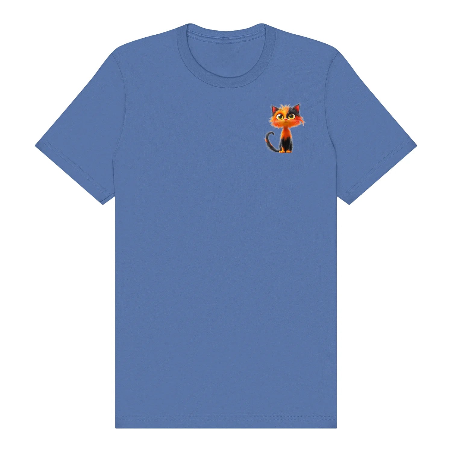 T-shirt Cat graphic 0035 - Columbia Blue