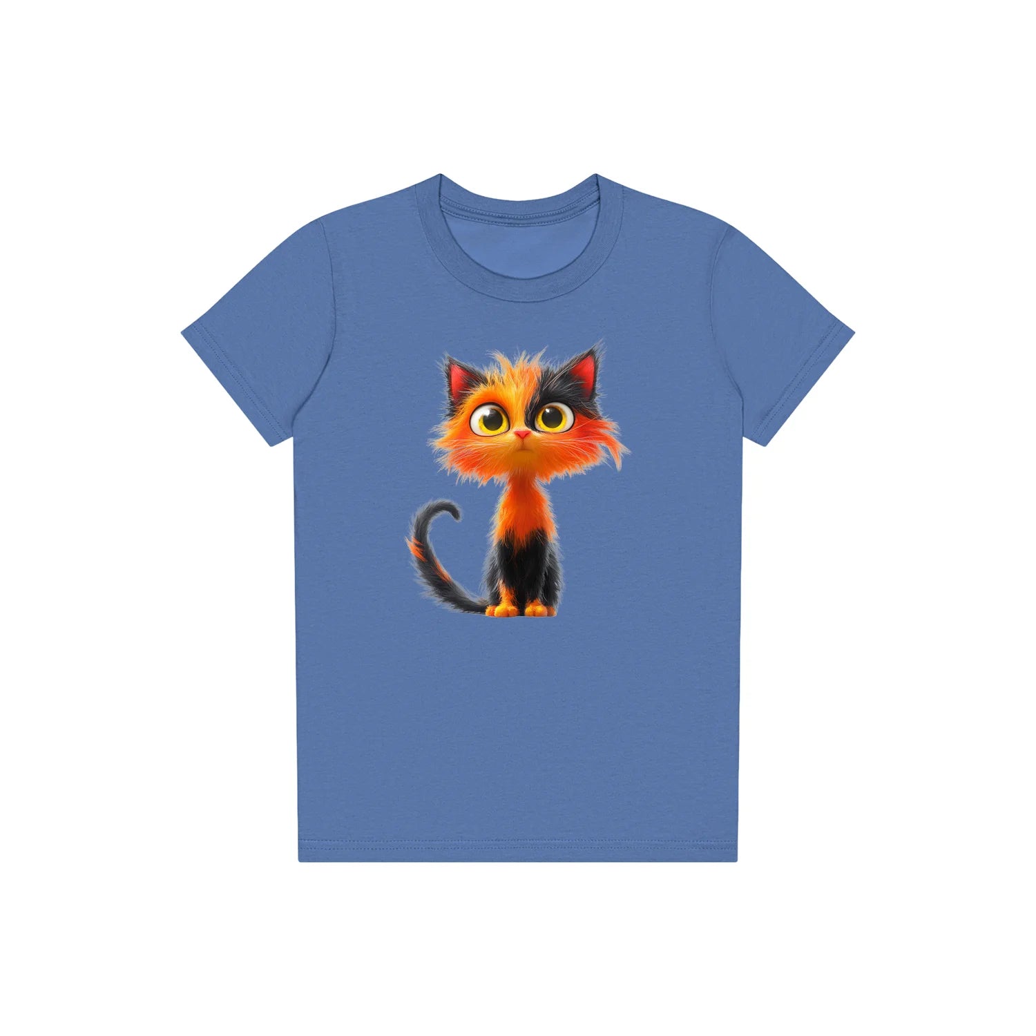 T-shirt Cat graphic 0035 - Columbia Blue