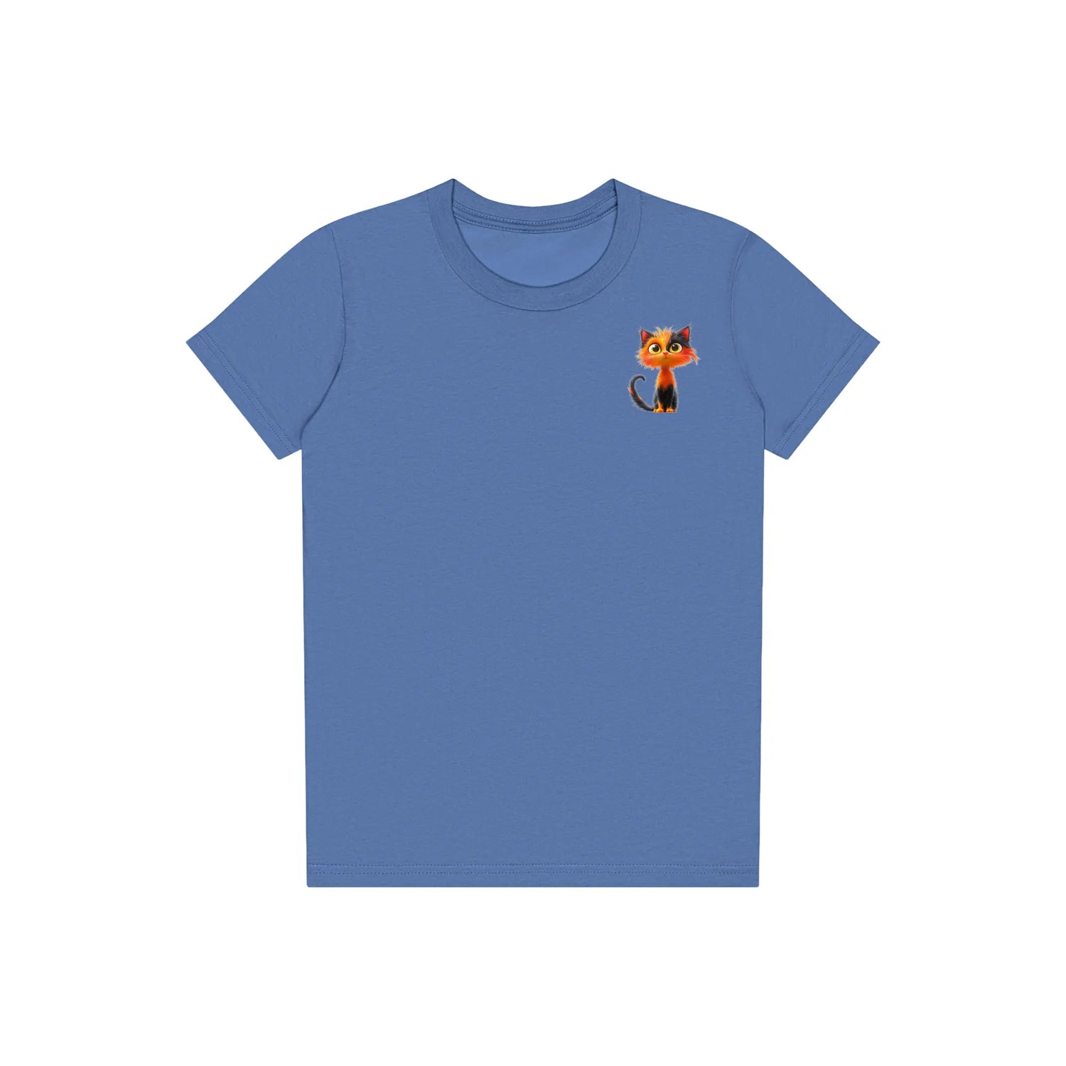 T-shirt Cat graphic 0035 - Columbia Blue