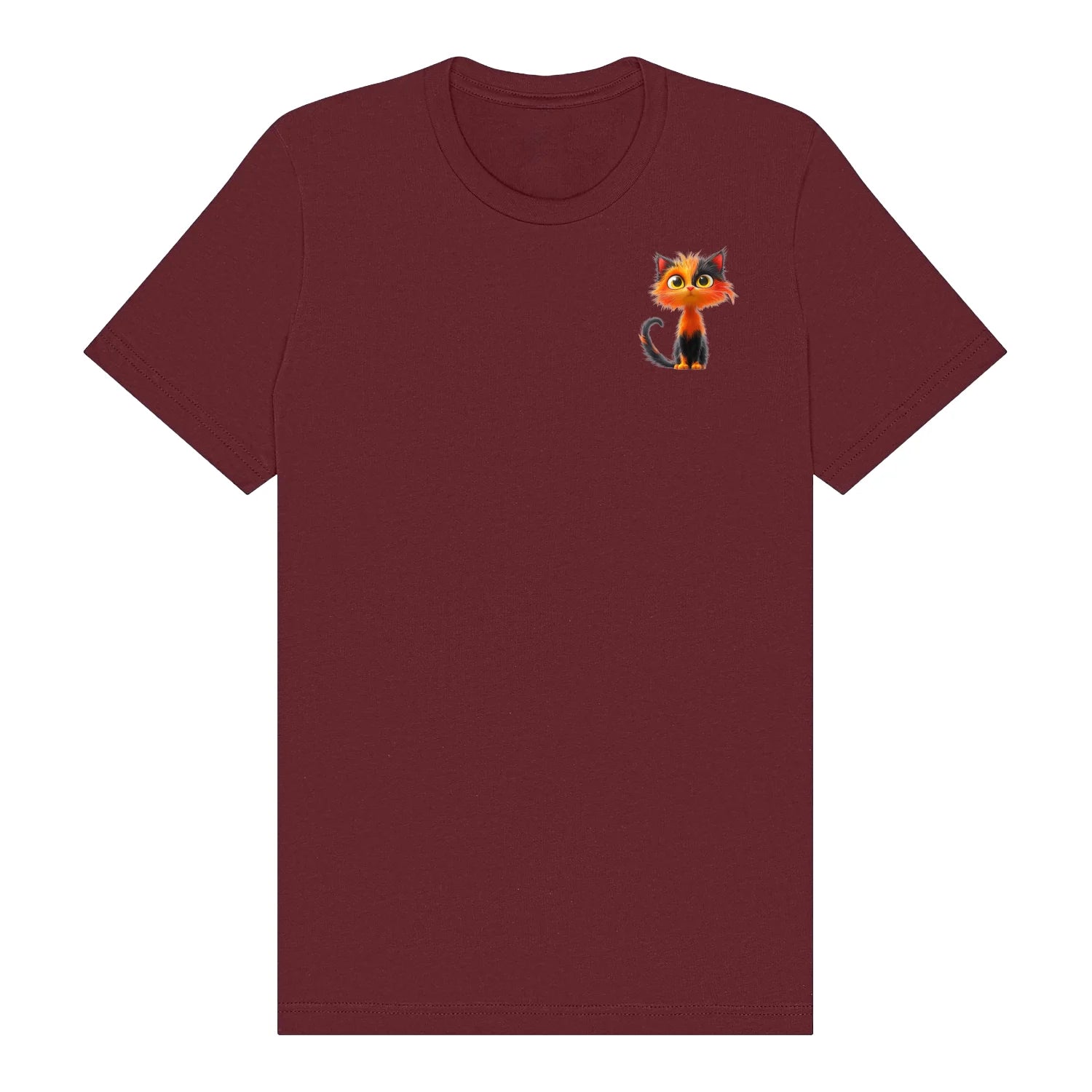 T-shirt Cat graphic 0035 - Maroon