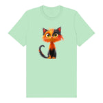T-shirt Cat graphic 0035 - Mint
