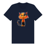 T-shirt Cat graphic 0035 - Navy