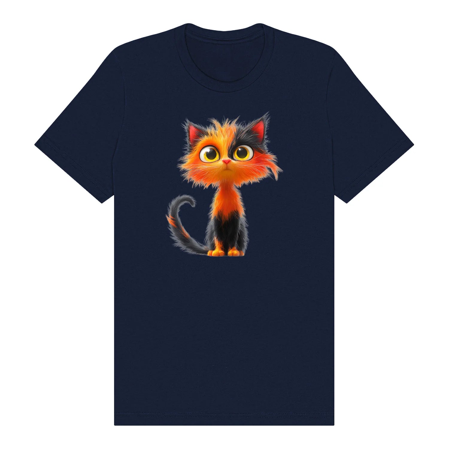 T-shirt Cat graphic 0035 - Navy