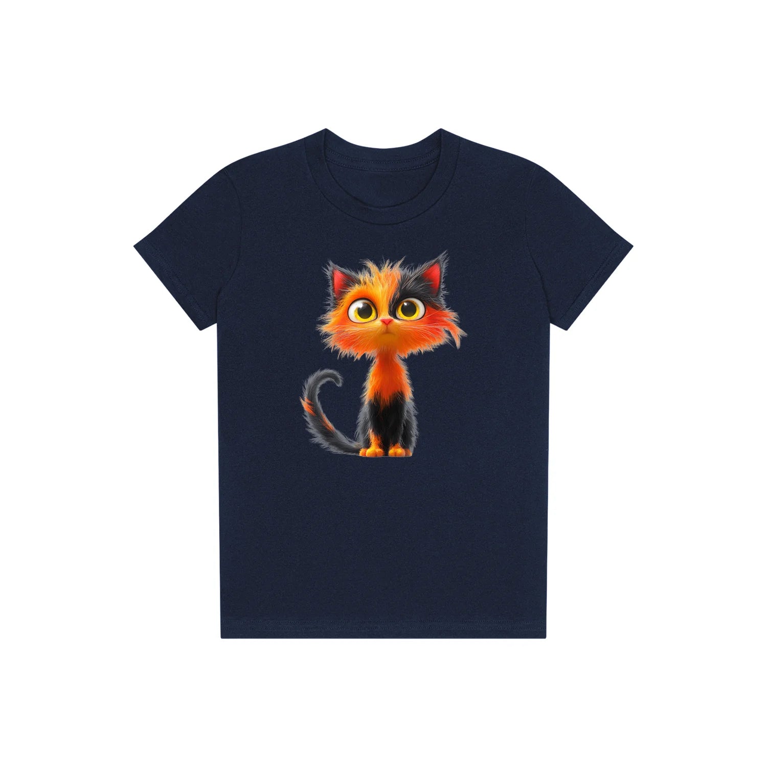 T-shirt Cat graphic 0035 - Navy