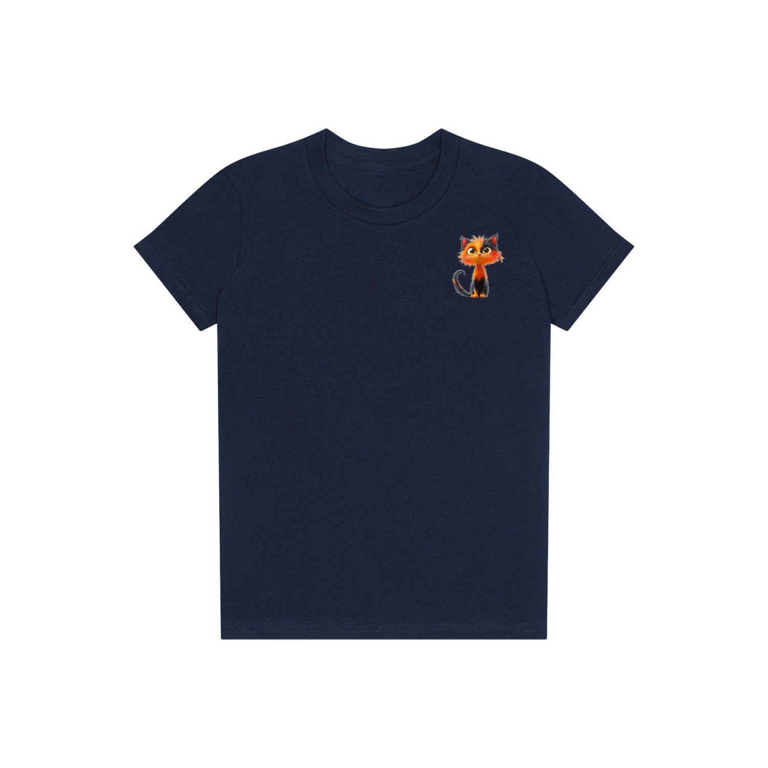T-shirt Cat graphic 0035 - Navy