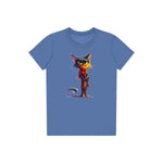 T-shirt Cat graphic 0036 - Columbia Blue
