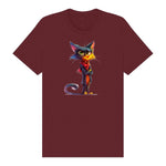 T-shirt Cat graphic 0036 - Maroon