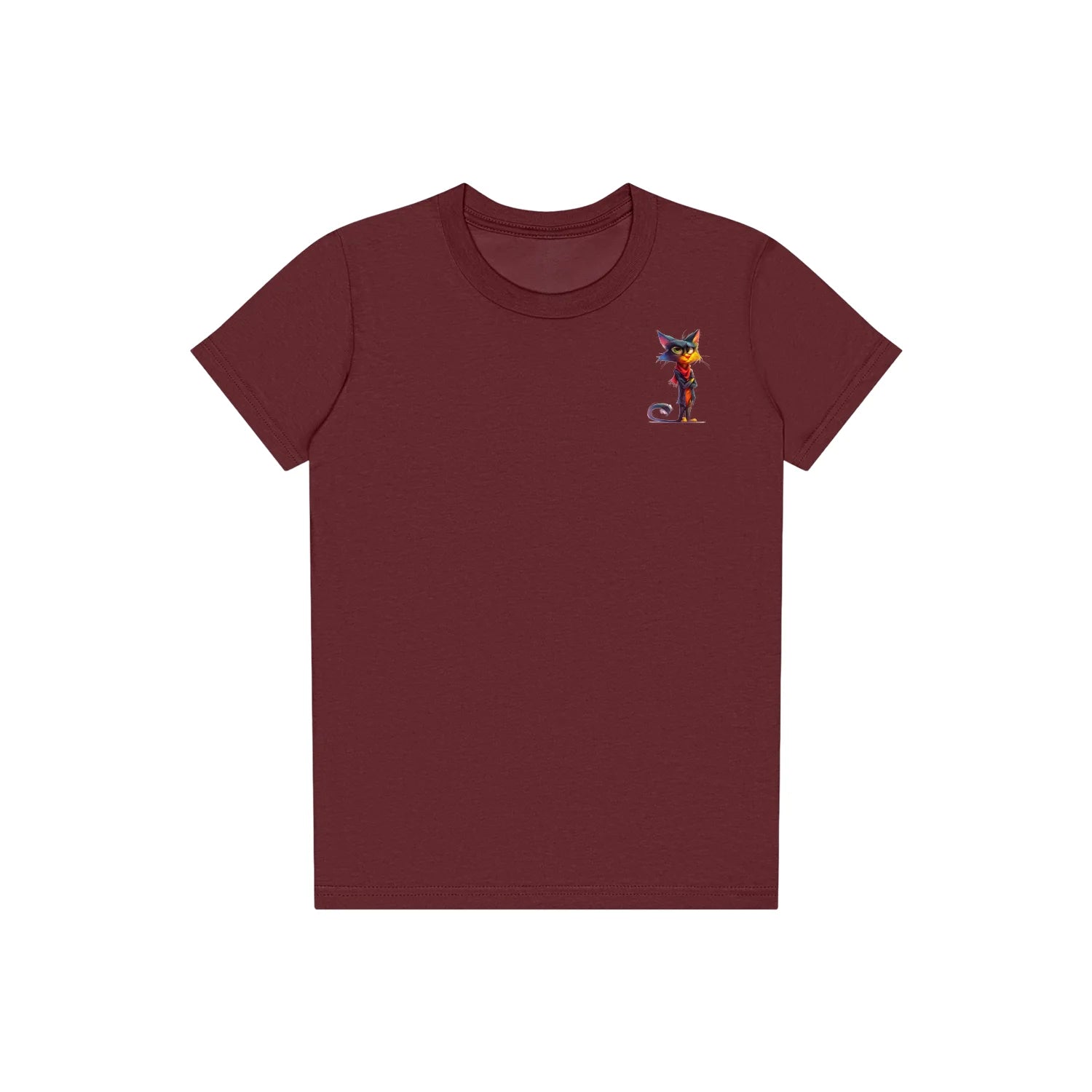 T-shirt Cat graphic 0036 - Maroon