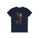 T-shirt Cat graphic 0036 - Navy