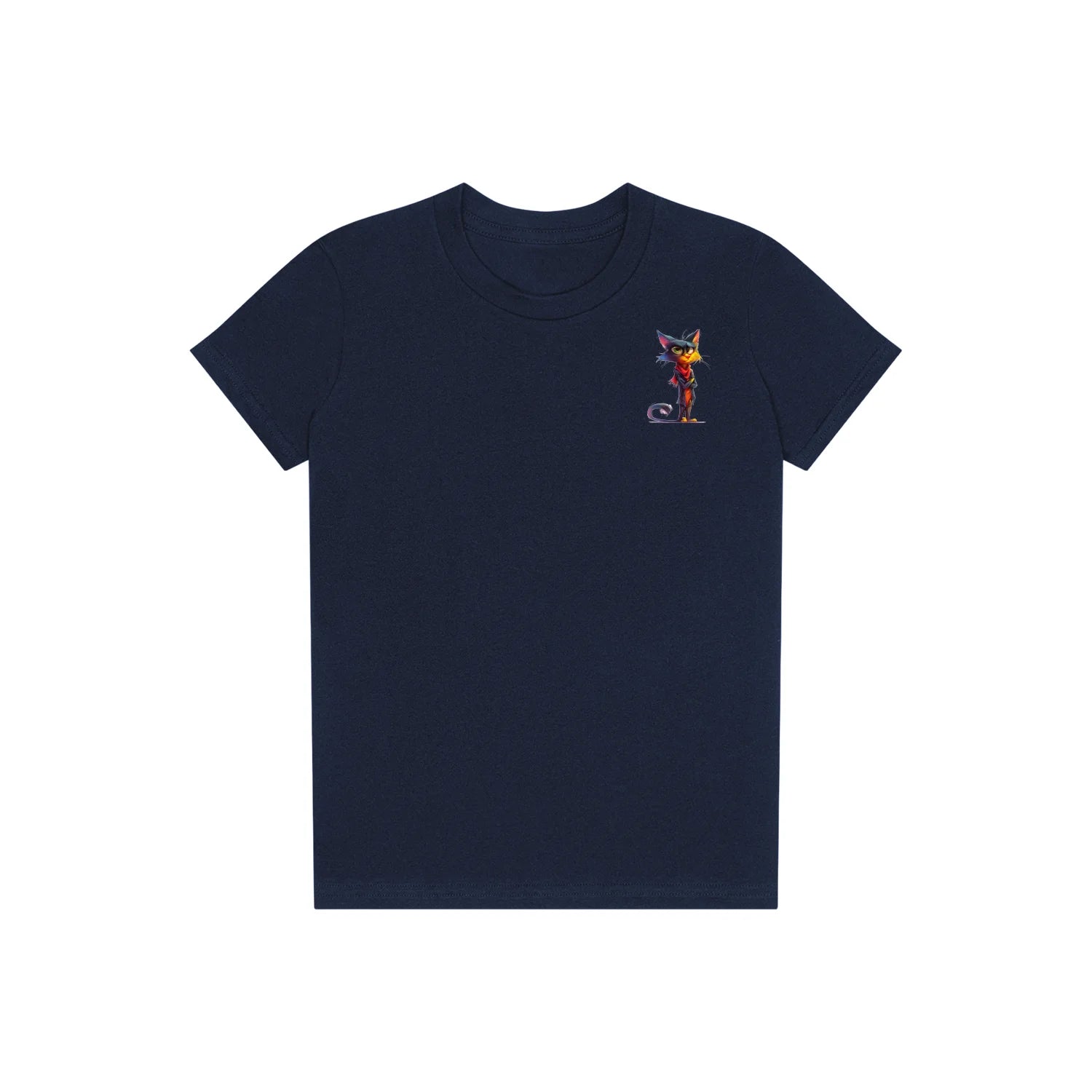 T-shirt Cat graphic 0036 - Navy