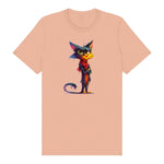 T-shirt Cat graphic 0036 - Peach