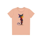 T-shirt Cat graphic 0036 - Peach
