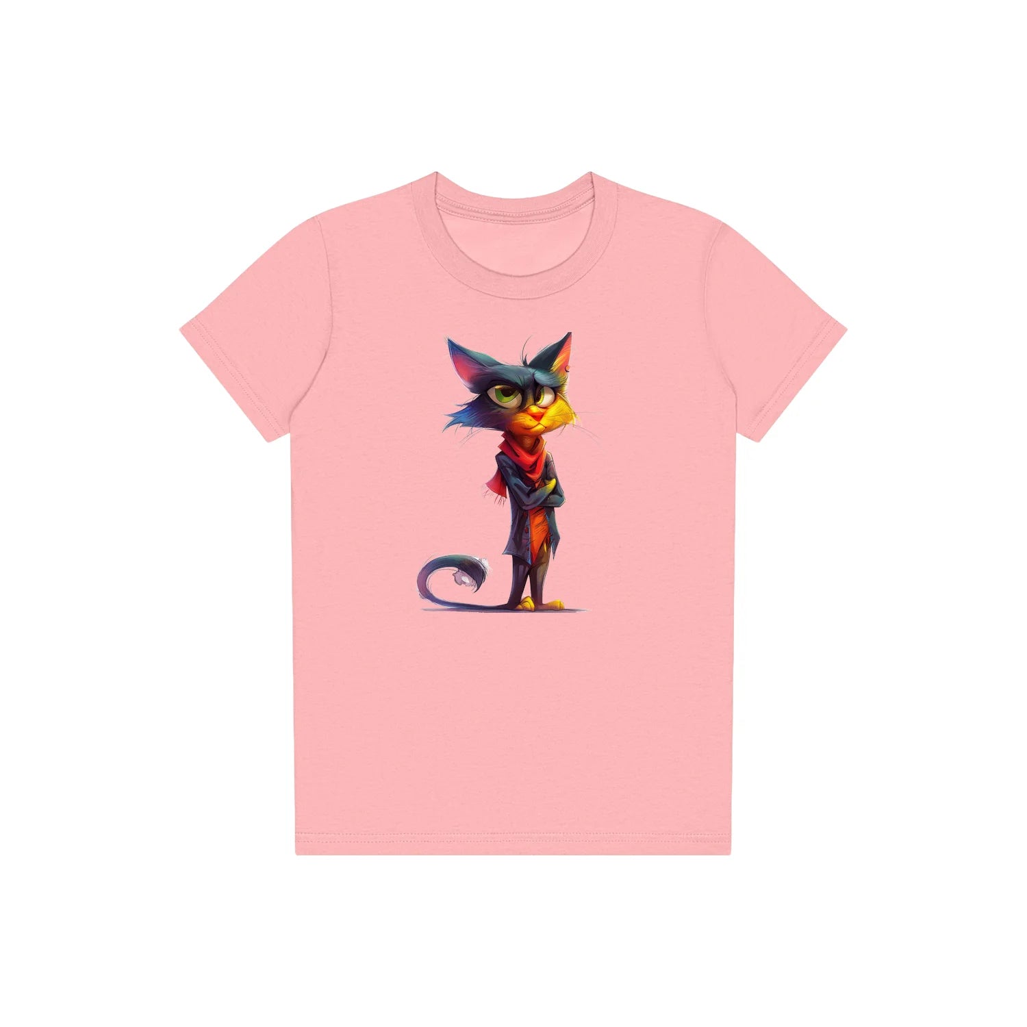 T-shirt Cat graphic 0036 - Pink