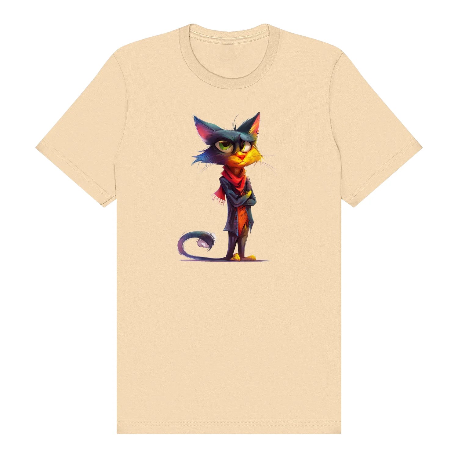 T-shirt Cat graphic 0036 - Soft Cream