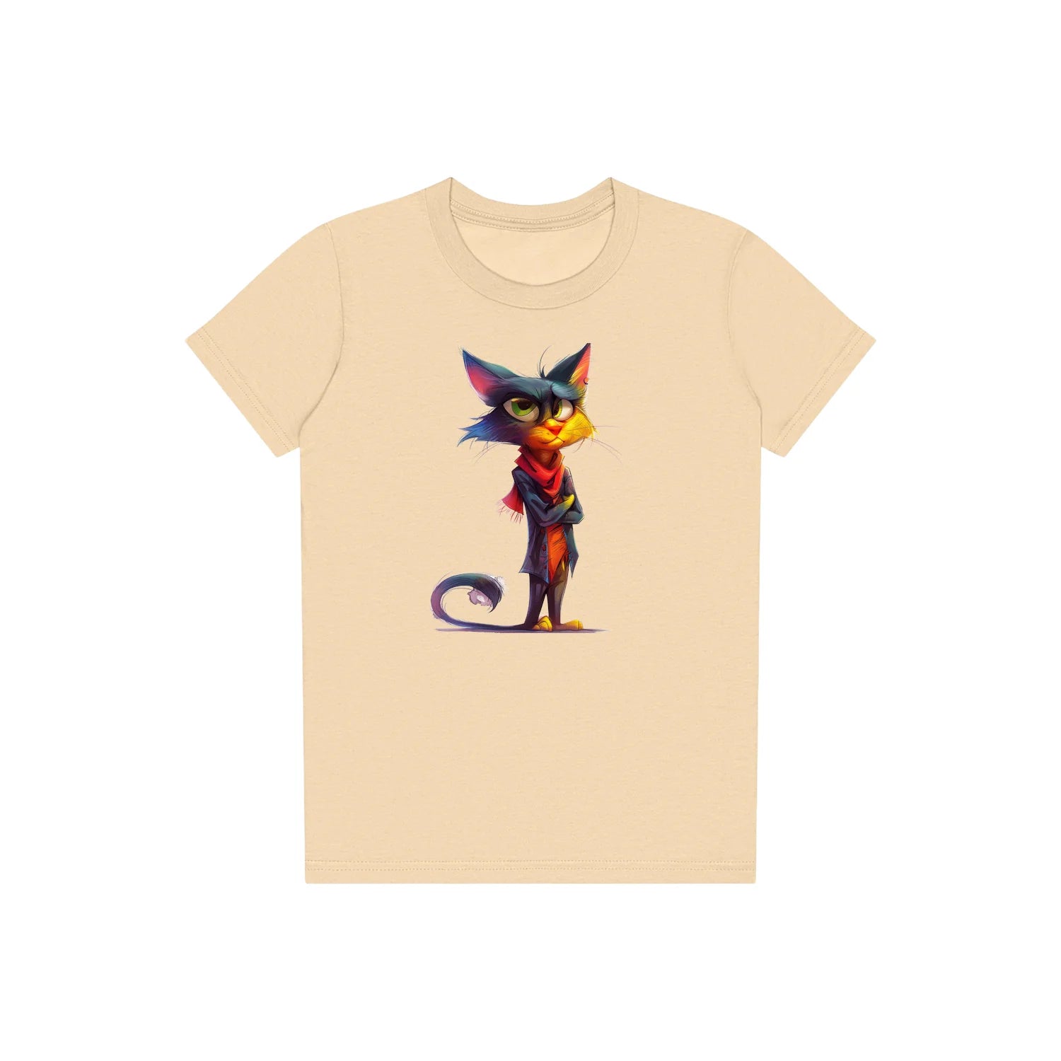 T-shirt Cat graphic 0036 - Soft Cream