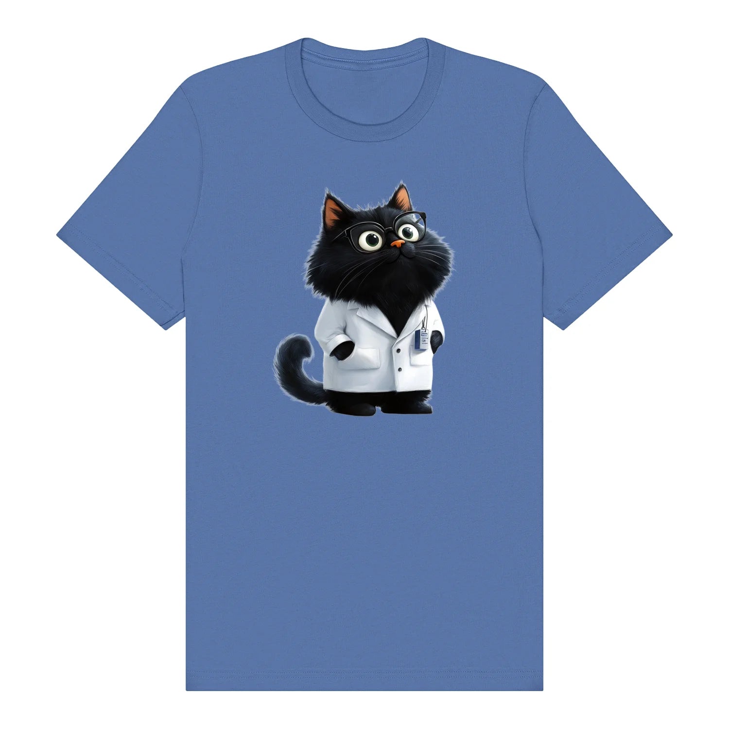 T-shirt Cat graphic 0037 - Columbia Blue