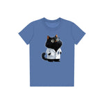 T-shirt Cat graphic 0037 - Columbia Blue