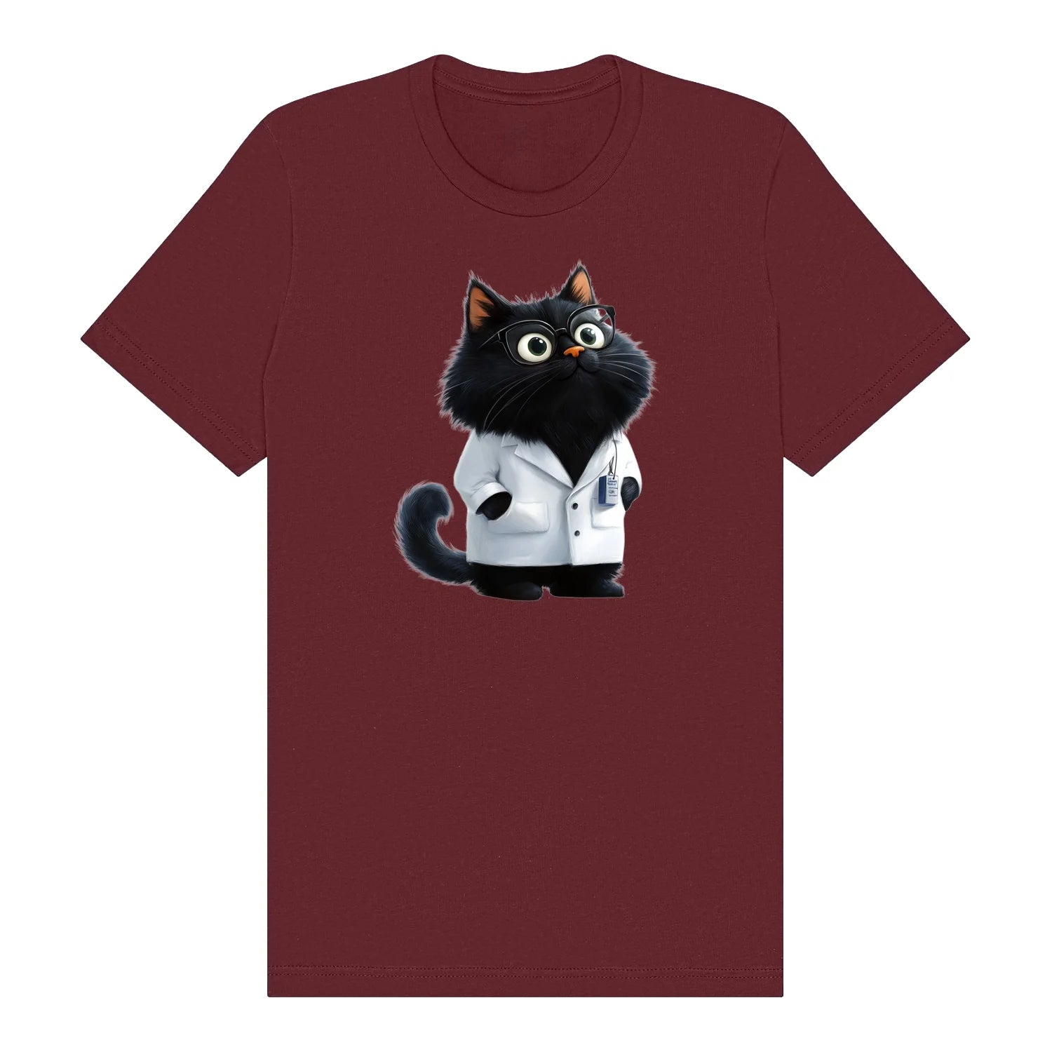 T-shirt Cat graphic 0037 - Maroon