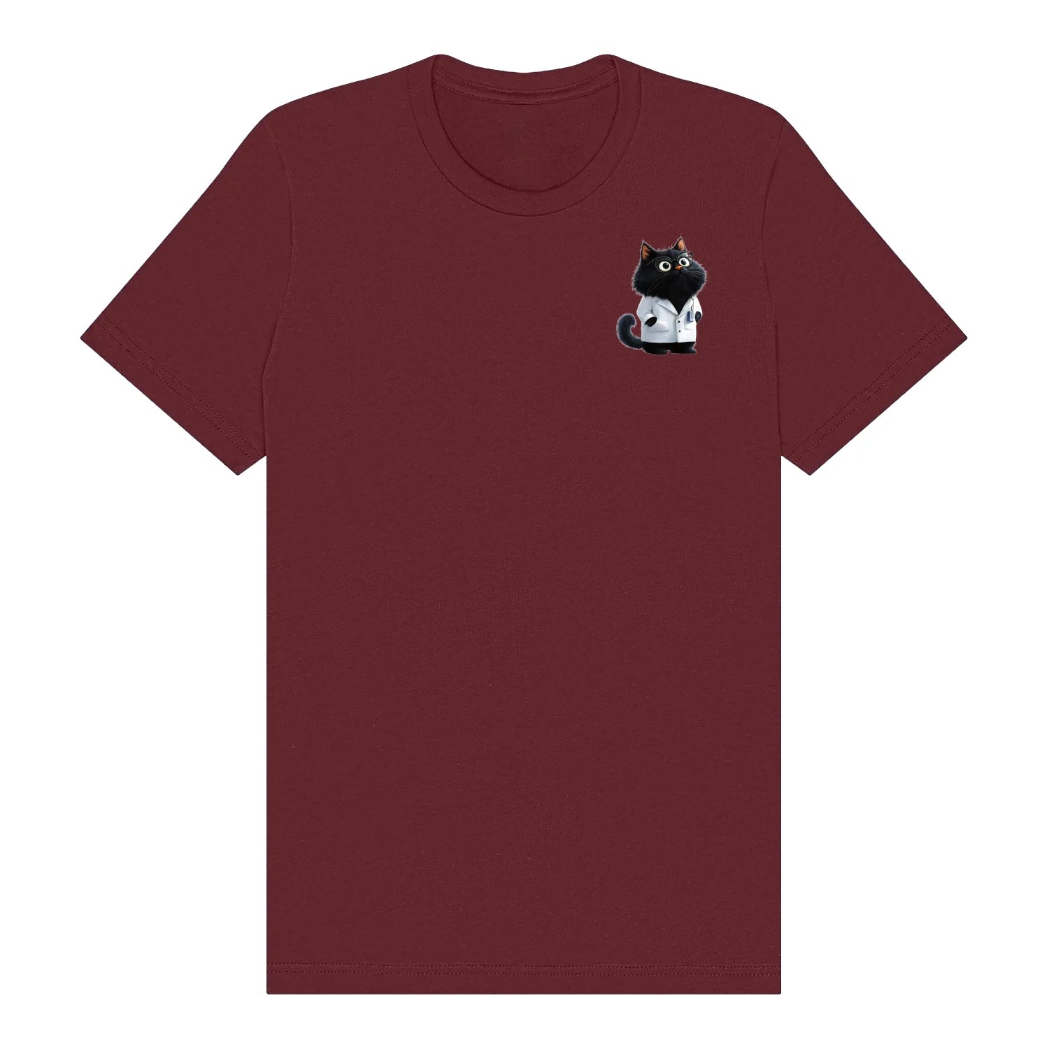 T-shirt Cat graphic 0037 - Maroon