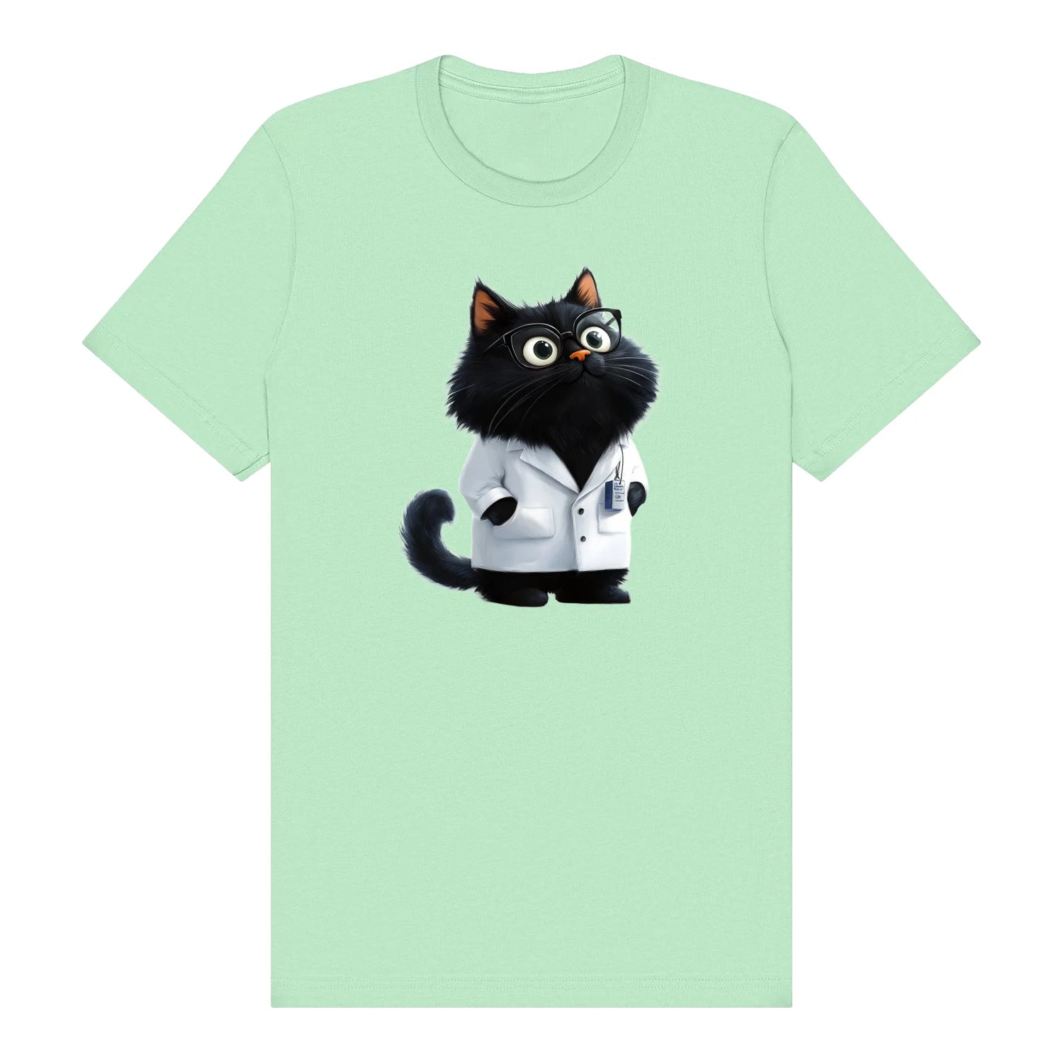 T-shirt Cat graphic 0037 - Mint