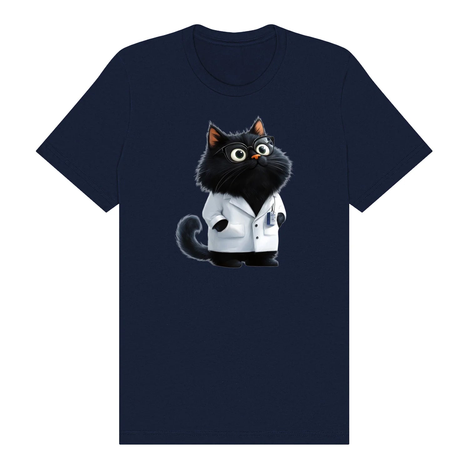 T-shirt Cat graphic 0037 - Navy