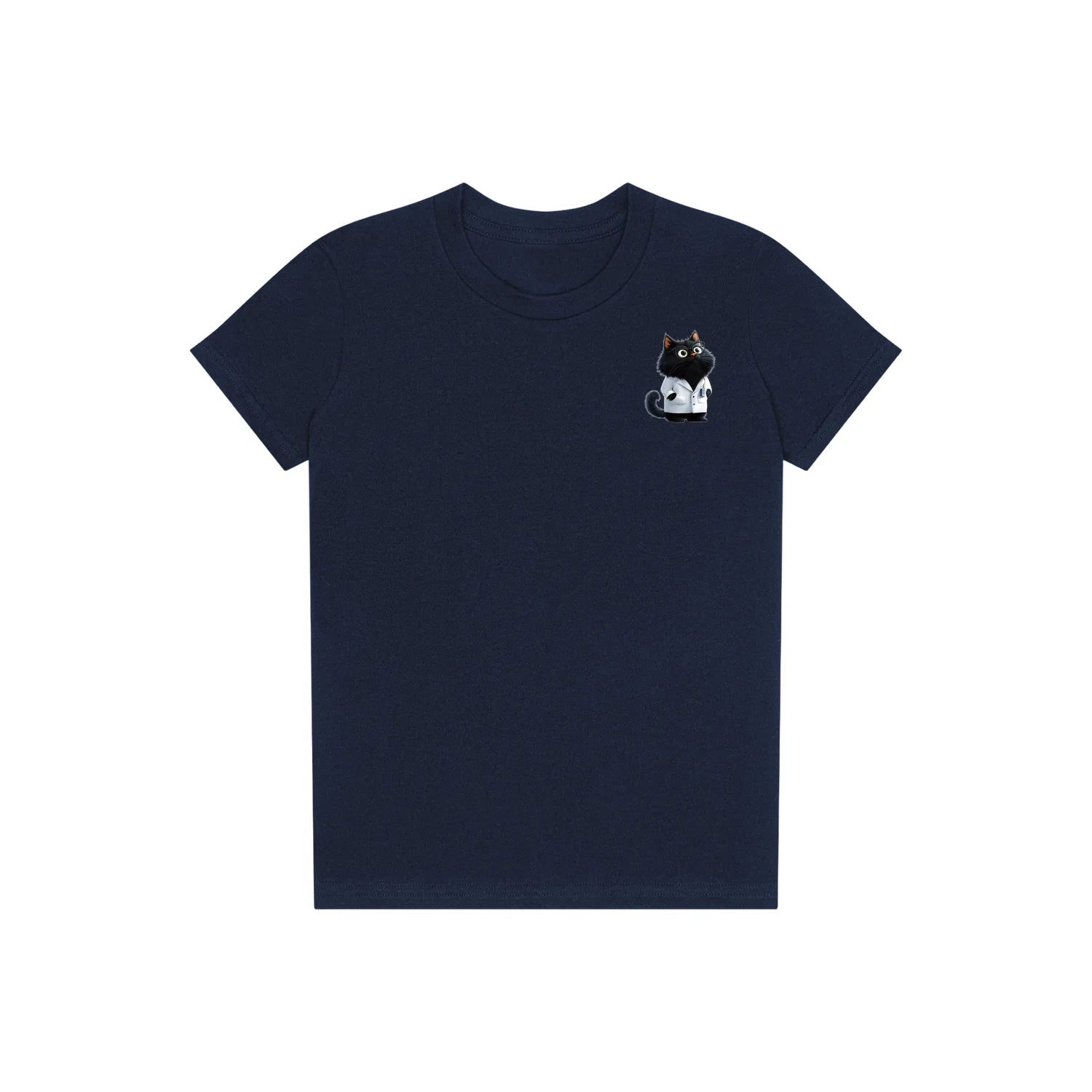 T-shirt Cat graphic 0037 - Navy