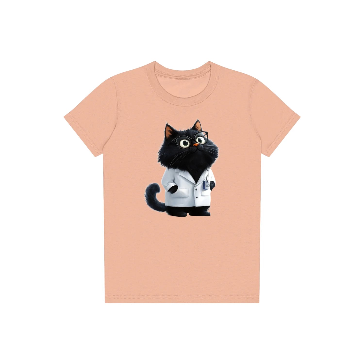 T-shirt Cat graphic 0037 - Peach