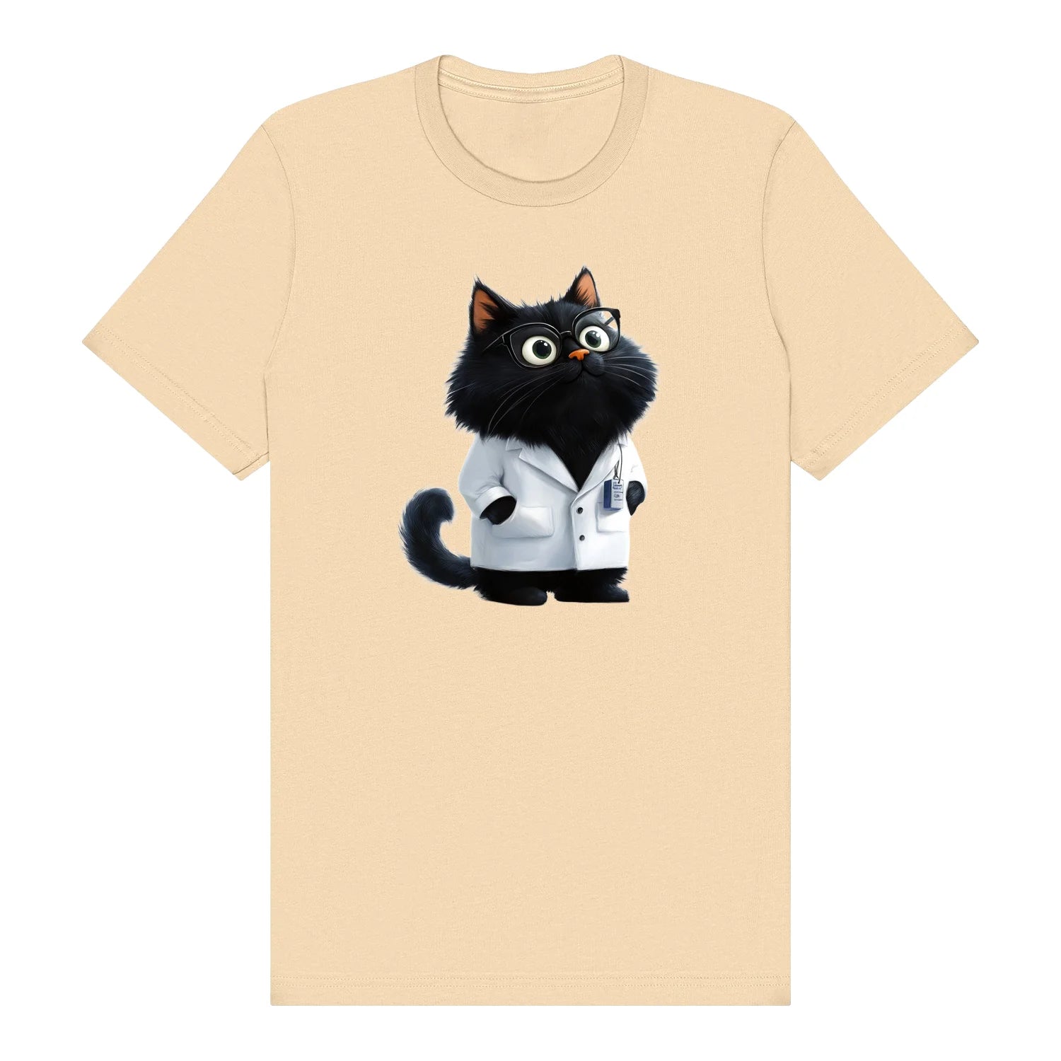 T-shirt Cat graphic 0037 - Soft Cream