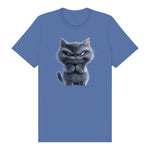 T-shirt Cat graphic 0038 - Columbia Blue