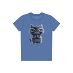 T-shirt Cat graphic 0038 - Columbia Blue