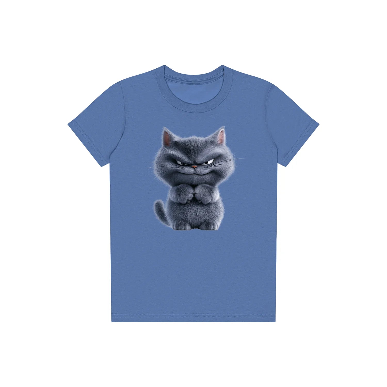 T-shirt Cat graphic 0038 - Columbia Blue