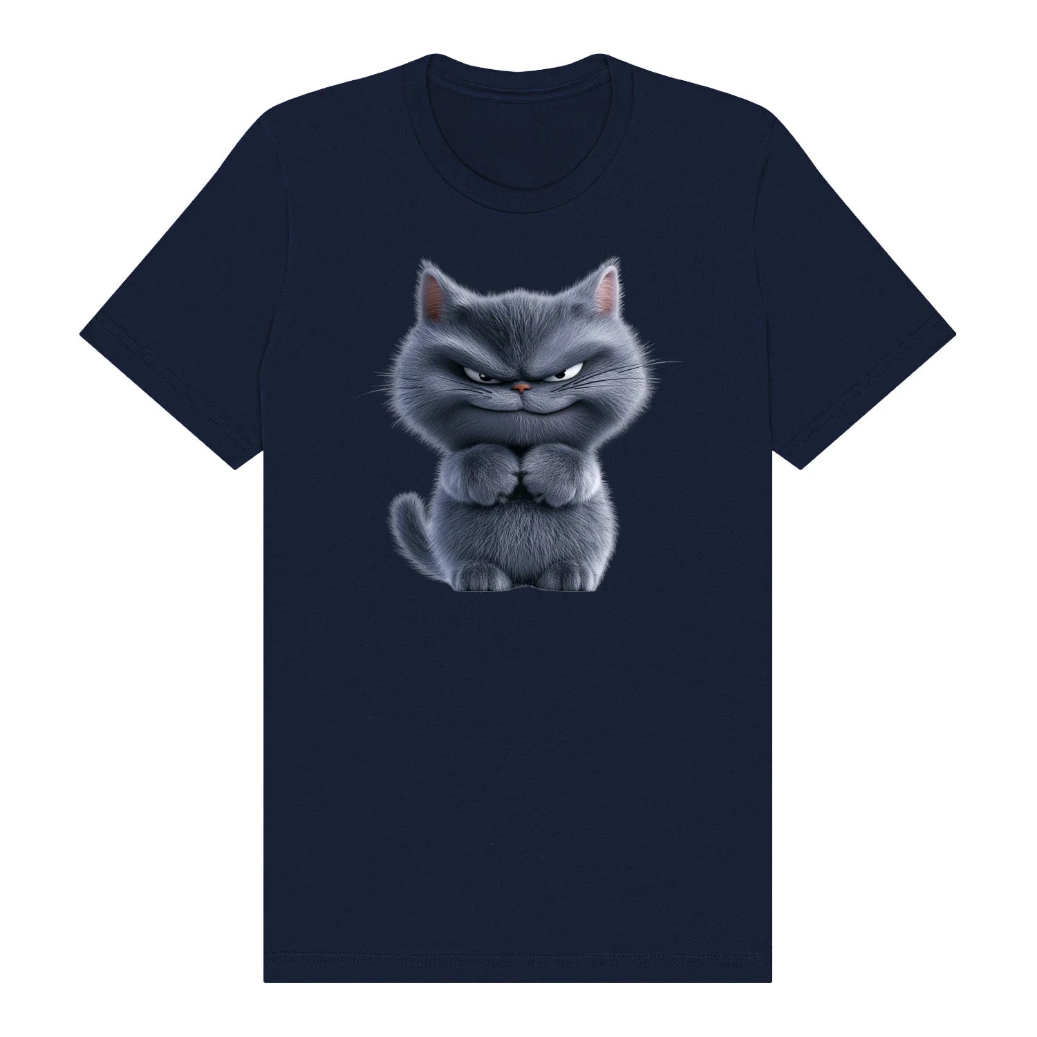T-shirt Cat graphic 0038 - Navy