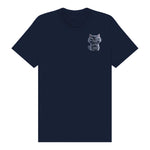 T-shirt Cat graphic 0038 - Navy