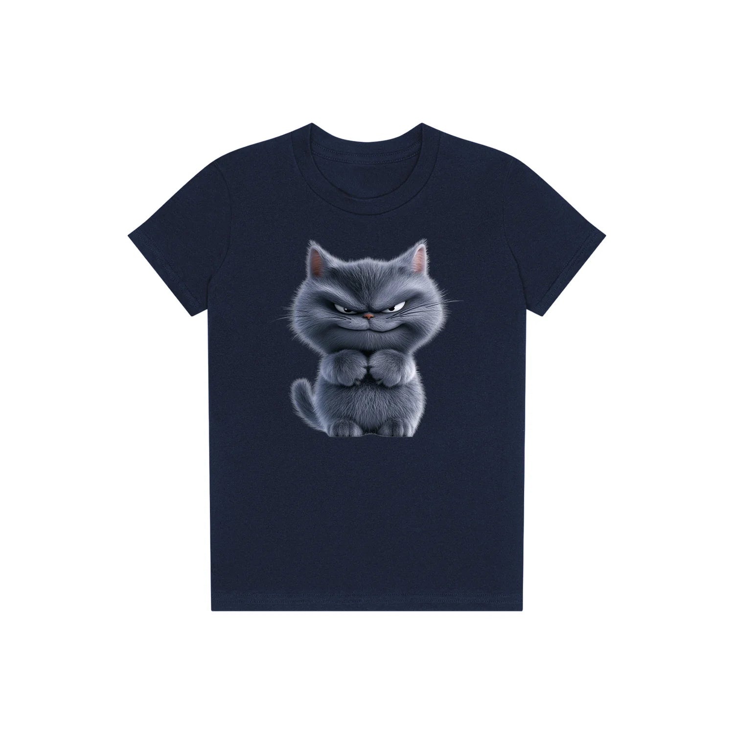 T-shirt Cat graphic 0038 - Navy