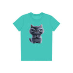 T-shirt Cat graphic 0038 - Teal