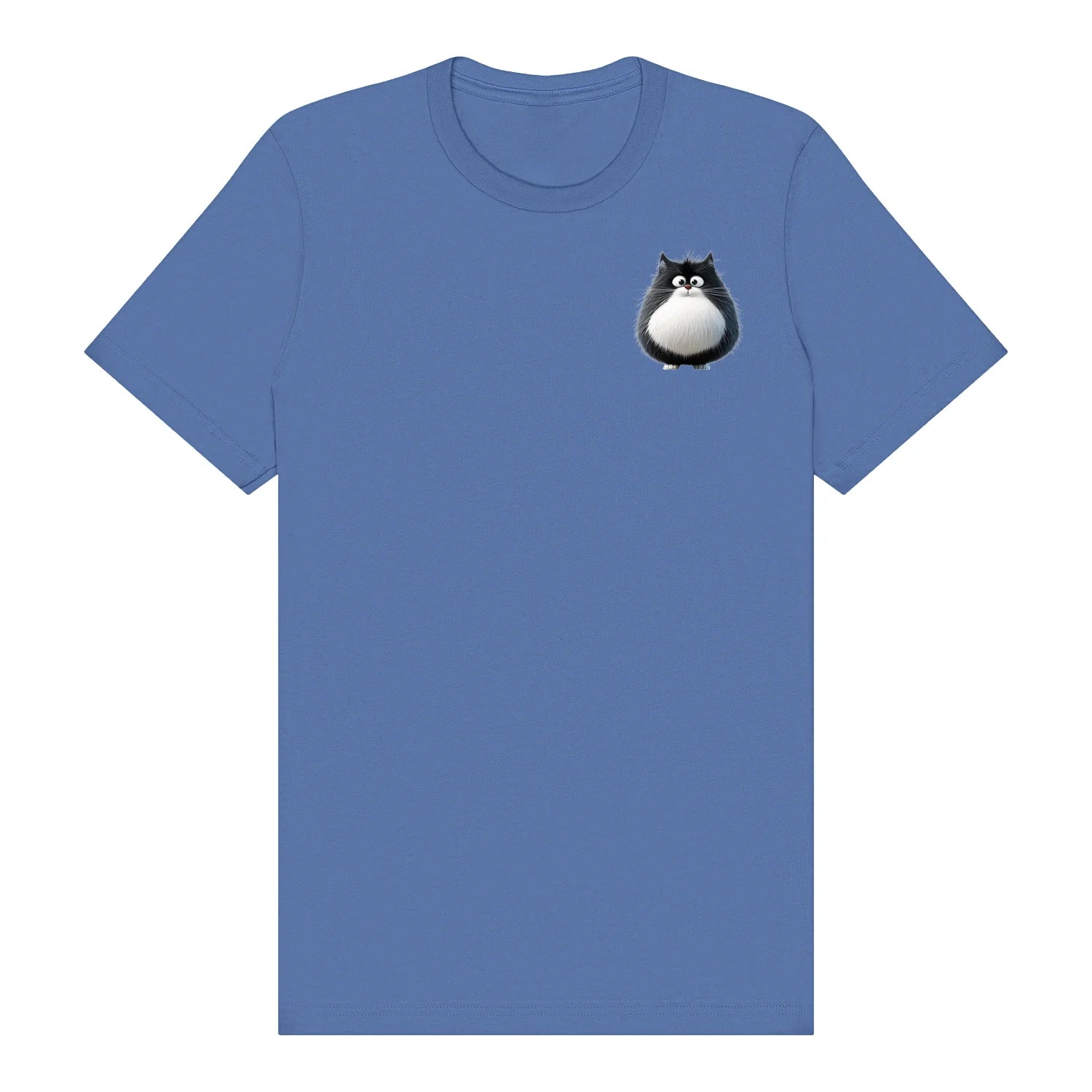 T-shirt Cat graphic 0039 - Columbia Blue