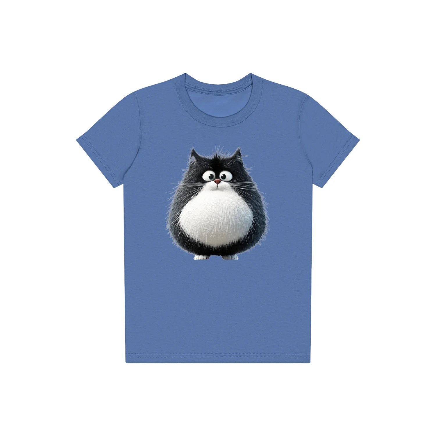 T-shirt Cat graphic 0039 - Columbia Blue