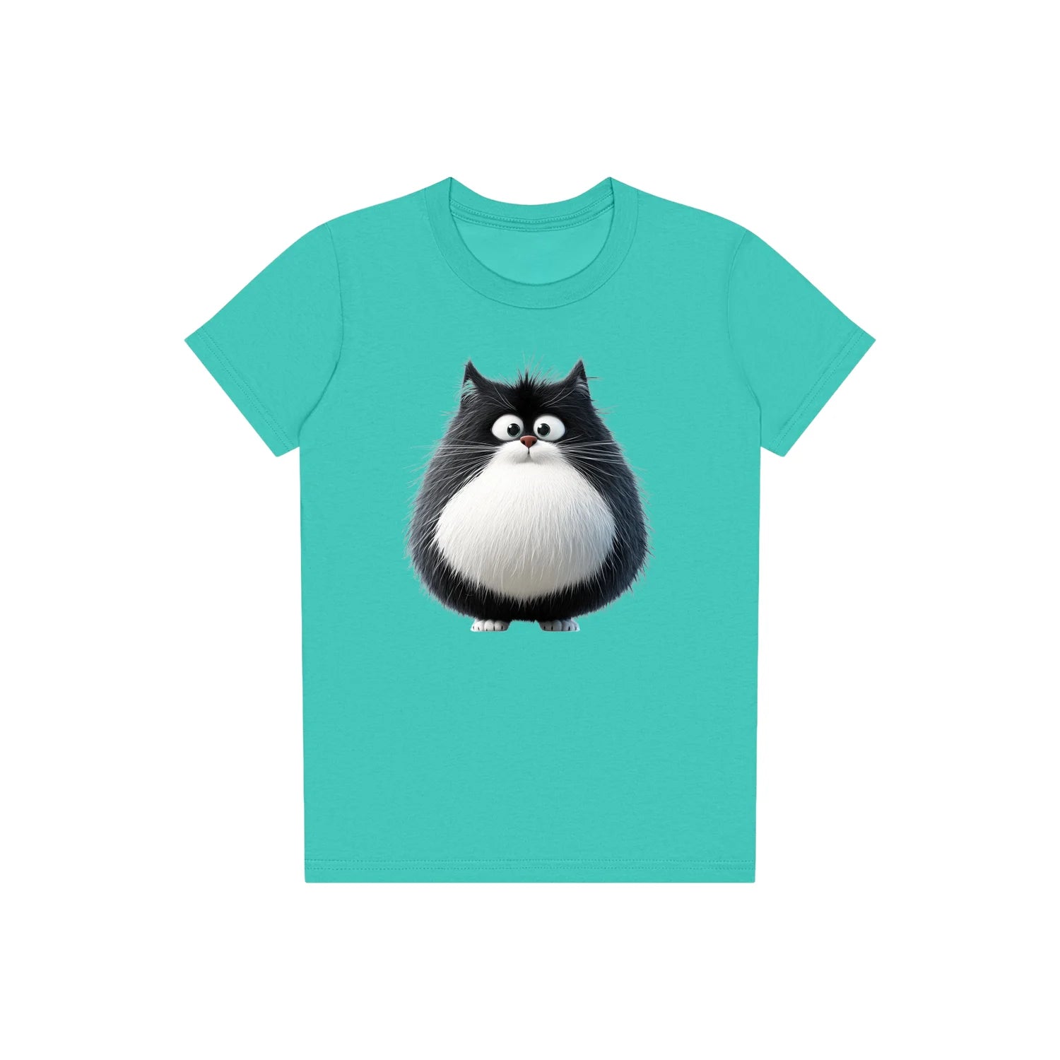 T-shirt Cat graphic 0039 - Teal