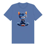 T-shirt Cat graphic 0040 - Columbia Blue
