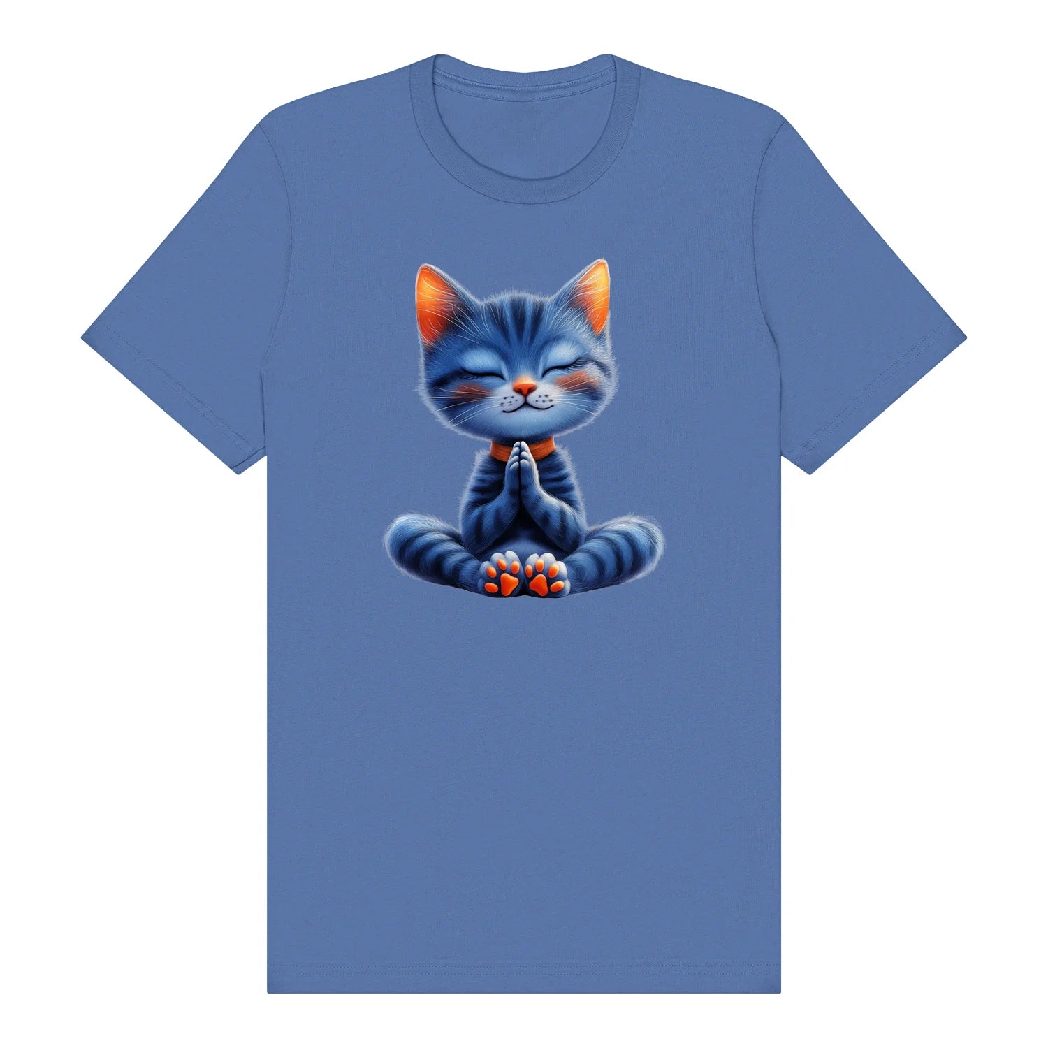 T-shirt Cat graphic 0040 - Columbia Blue