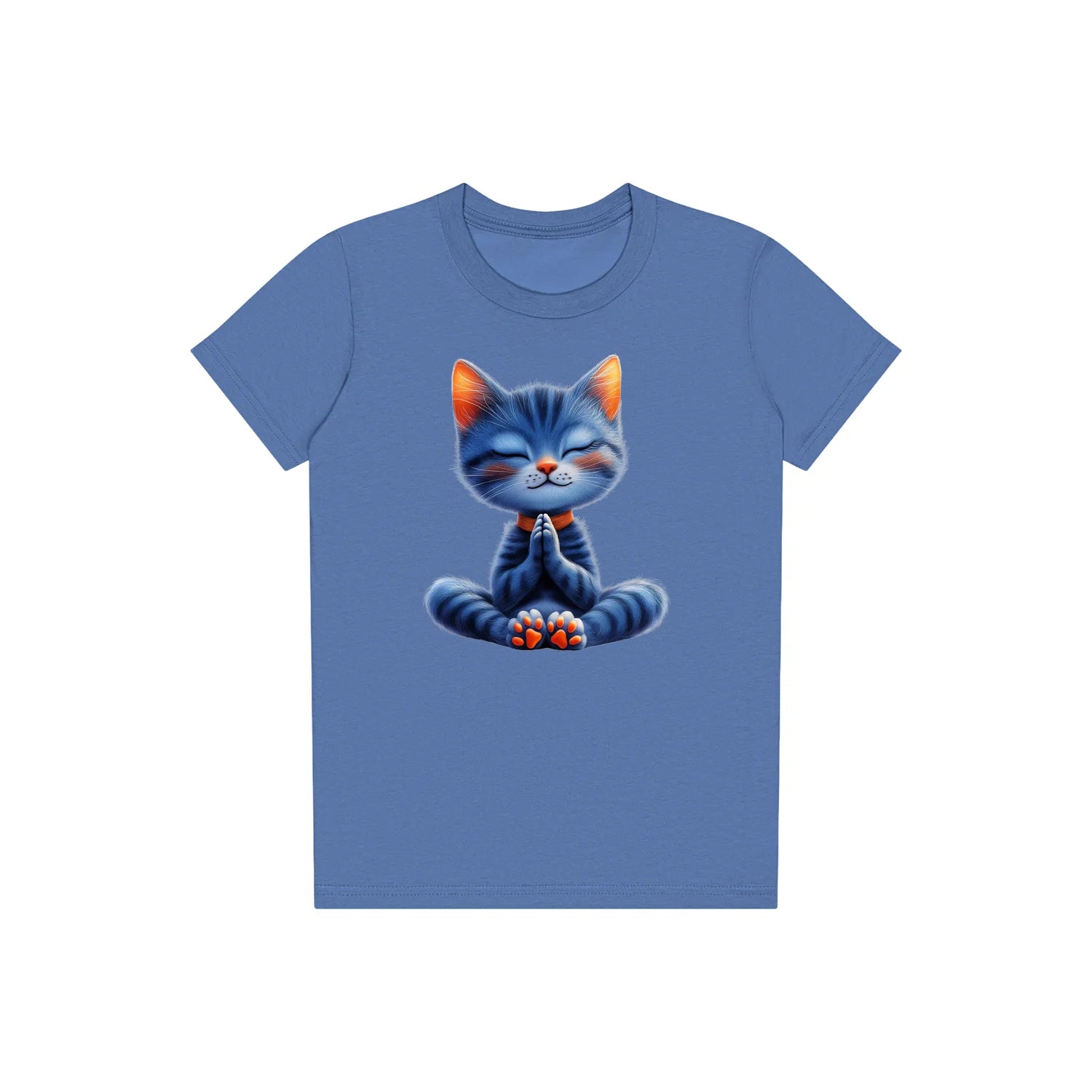 T-shirt Cat graphic 0040 - Columbia Blue