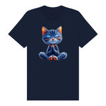 T-shirt Cat graphic 0040 - Navy