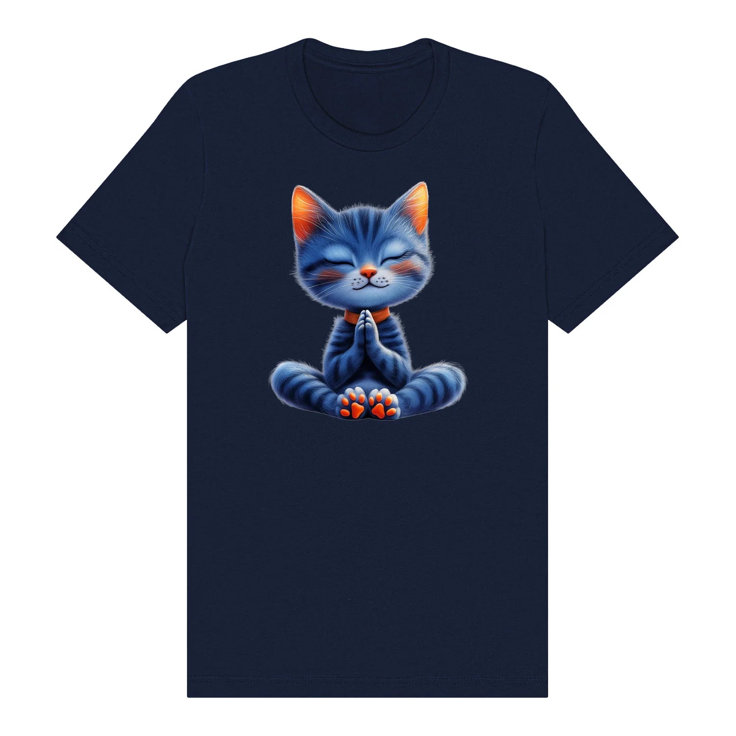 T-shirt Cat graphic 0040 - Navy