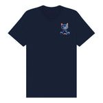 T-shirt Cat graphic 0040 - Navy