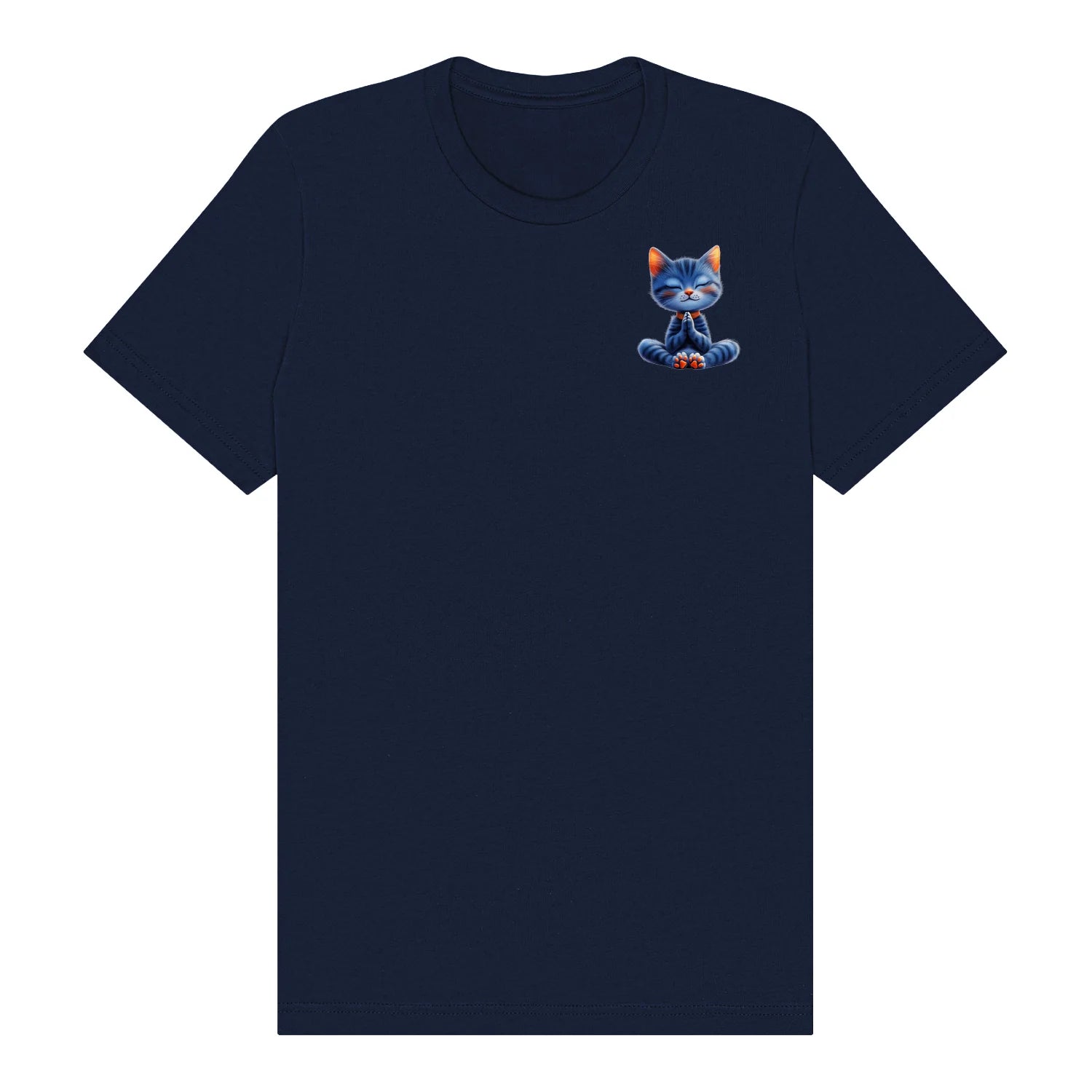 T-shirt Cat graphic 0040 - Navy