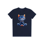T-shirt Cat graphic 0040 - Navy